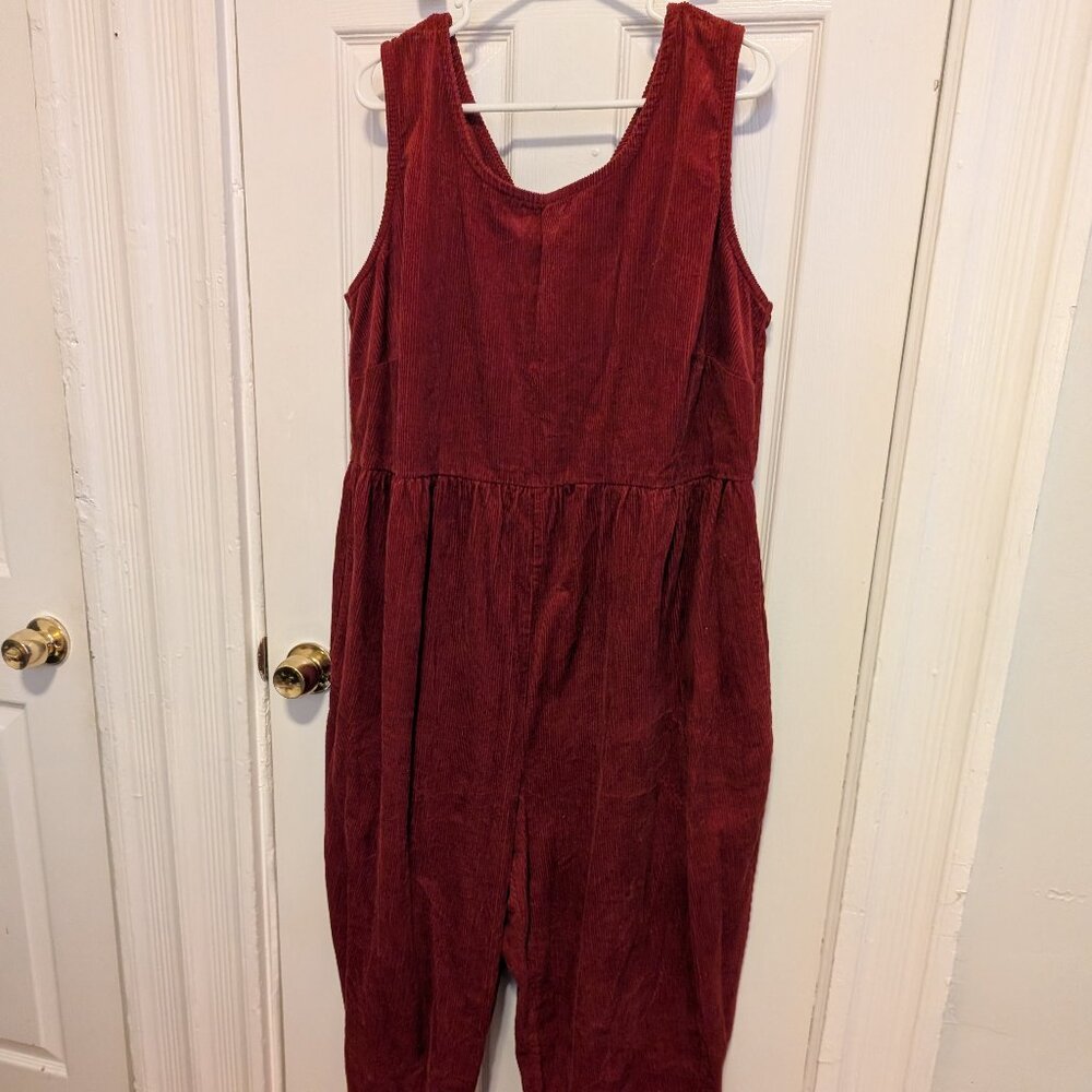 LE Lucy & Yak Bowie Jumpsuit Corduroy Maroon